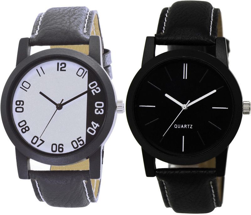 combo watch Analog Watch - For Girls Modern Professional Love Dad Analogue Black Color Boys And Men Watch - B41-BL46.5 (Combo Of 2 )
