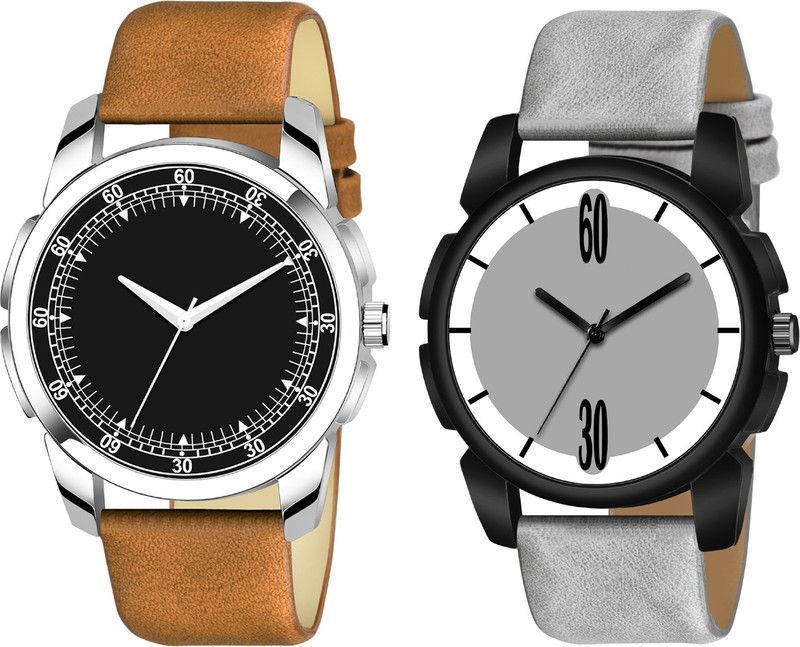 New Trending Printed Dial And Leather Strap For Boys Analog Watch - For Boys RW7036