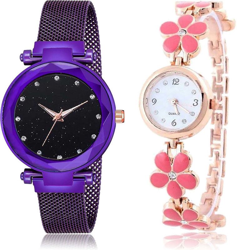 combo watch Analog Watch - For Women Latest Stylish Magnet And Flower Combo Watch For Girls And Women - GC8-G461