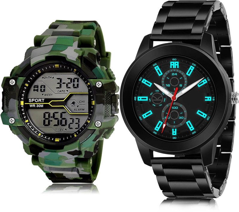 Analog-Digital Watch - For Men Latest Style 2 Watch Combo For Boys And Men - BC17-(63-S-20)
