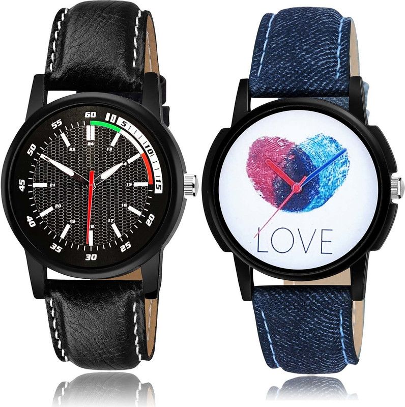 combo watch Analog Watch - For Boys Brand New Italian Designer Sports And Love 2 Watch Combo For Boys And Men - BRA14-B11