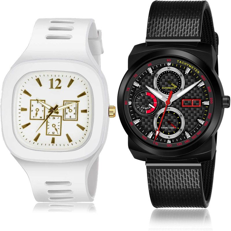 Analog Watch - For Men Modish Style 2 Watch Combo For Boys And Men - BC49-(60-S-10)