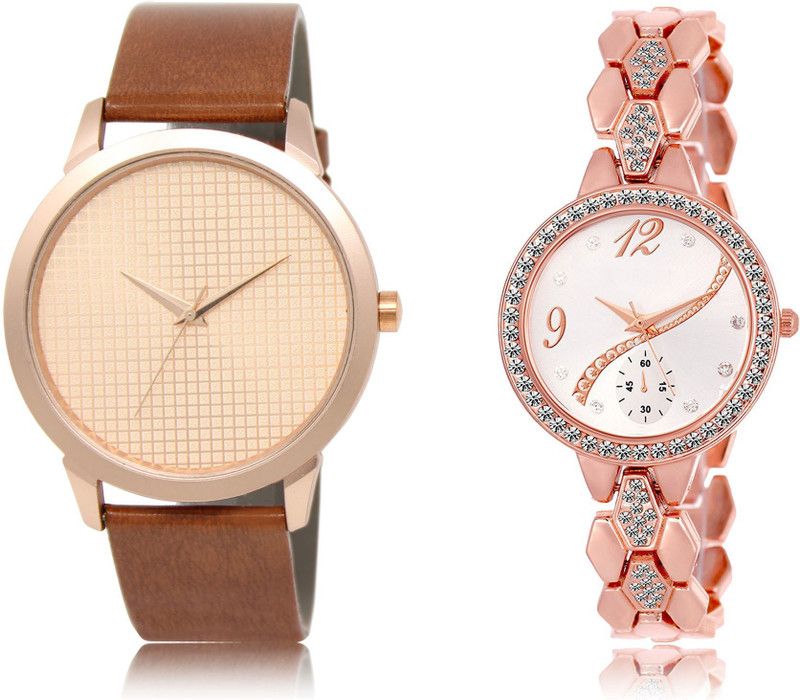 New Latest Designer Combo of 2 Analog Watch - For Couple LR34-LR215