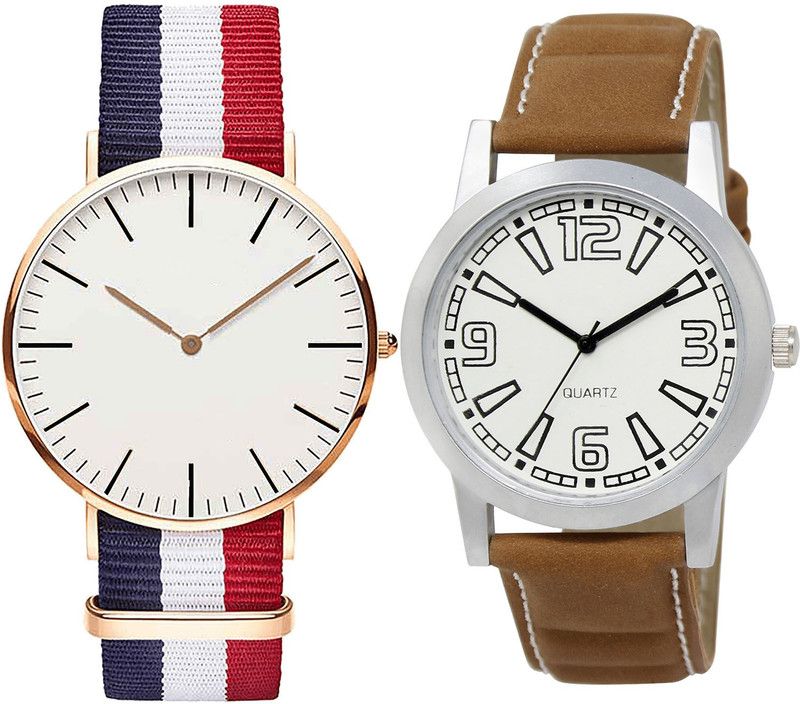 combo watch Analog Watch - For Girls Brand New Quartz Analogue Red And Brown Color Boys And Men Watch - B50-BL46.15 (Combo Of 2 )