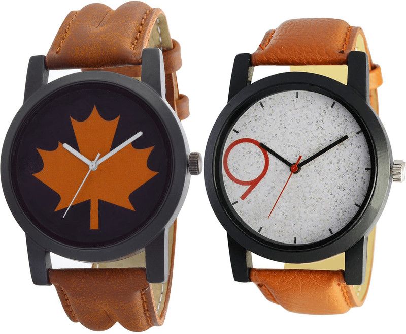 combo watch Analog Watch - For Girls New Heart Analogue Brown Color Boys And Men Watch - B34-B33 (Combo Of 2 )
