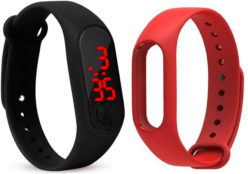 Premium Quality Digital Watch - For Boys New Digital M2-RD&M2-BK Changeable watch Strap for boys and girls special