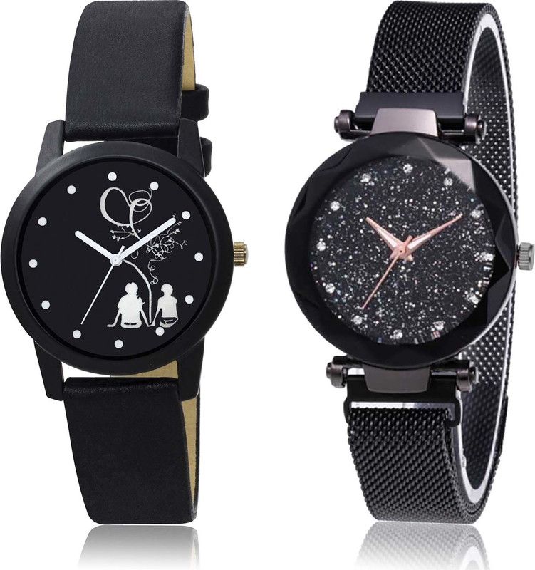 combo watch Analog Watch - For Girls New Gift Love Valentine Couple And Magnet Combo Watch For Girls And Women - GO146-GC7