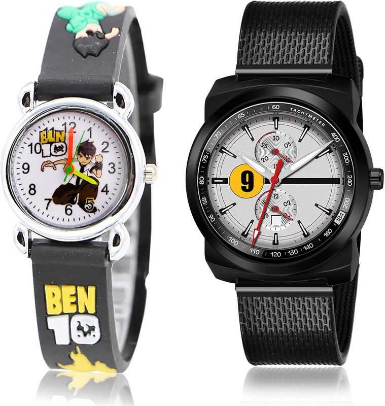 Analog Watch - For Boys Modish Fashion 2 Watch Combo For Boys And Men - BK84-(55-S-10)