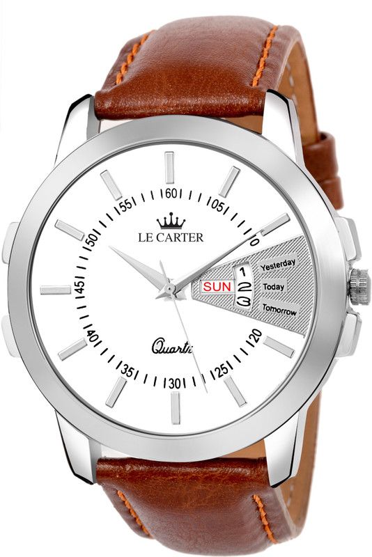 Day & Date Functioning Leather Strap Analog Watch - For Men L6020