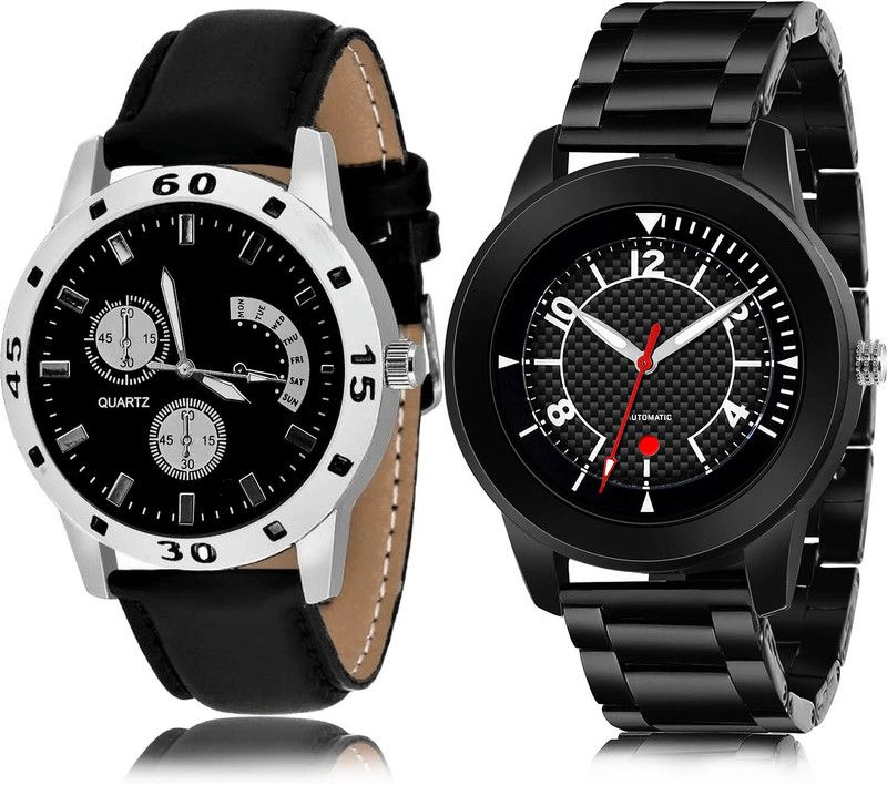 Analog Watch - For Men New Fashionable 2 Watch Combo For Boys And Men - B58-(66-S-20)