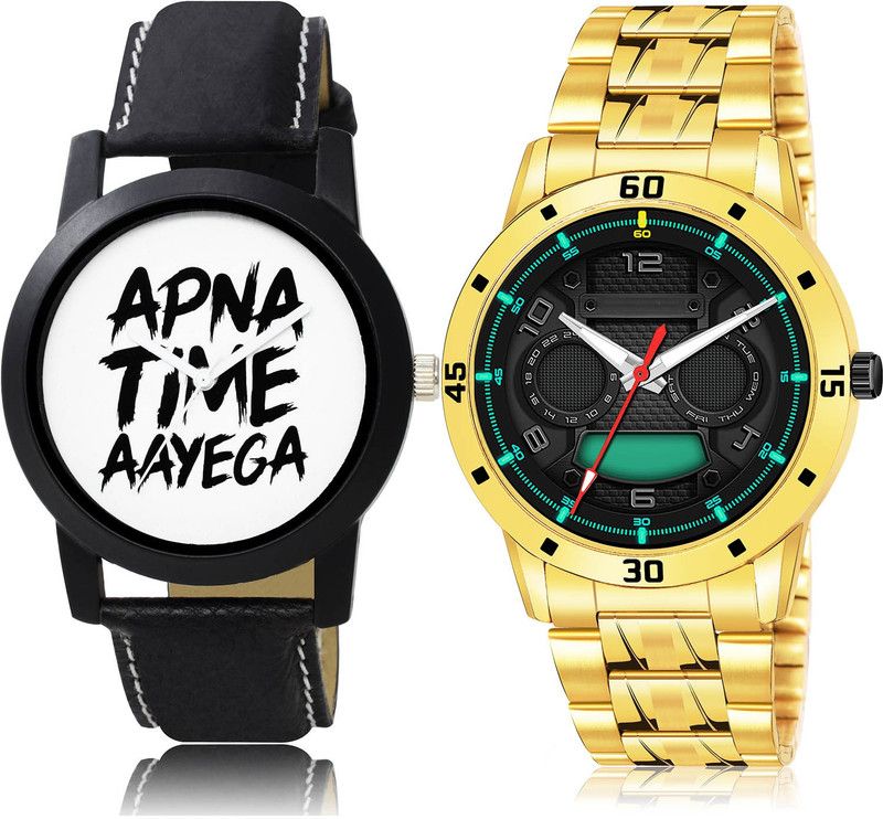 Analog Watch - For Men Modish Luxury 2 Watch Combo For Boys And Men - BO42-(57-S-21)