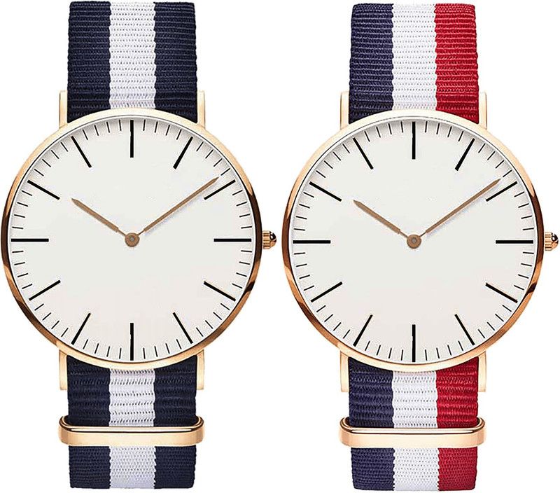 combo watch Analog Watch - For Men & Women Modern Casual Analogue Blue And Red Color Boys And Men Watch - B109-B50 (Combo Of 2 )
