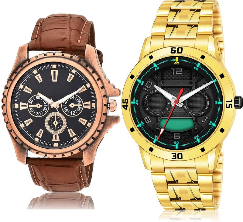 Analog Watch - For Men Classical Quartz 2 Watch Combo For Boys And Men - B110-(57-S-21)