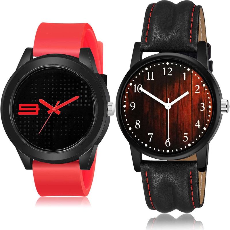 combo watch Analog Watch - For Boys & Girls Brand New Quartz Sports And Wood Texture Combo Watch For Boys And Men - BM107-B654