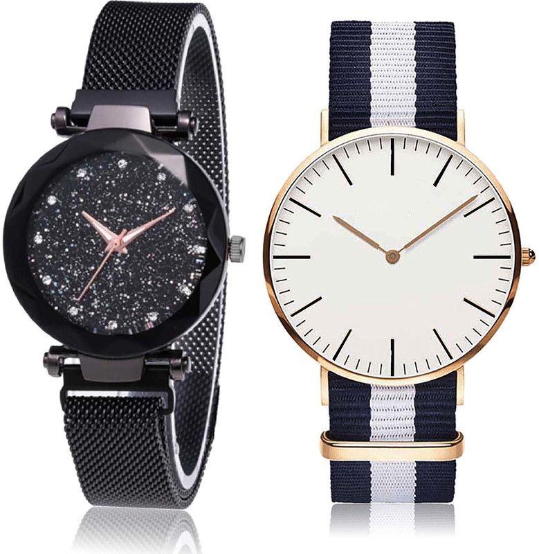 combo watch Analog Watch - For Men & Women New Designer Magnet Combo Watch For Girls And Women - GC7-GC18