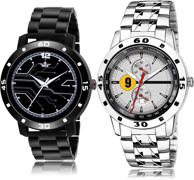 Analog Watch - For Men Brand New Valentine 2 Watch Combo For Boys And Men - BL46.113-(55-S-19)