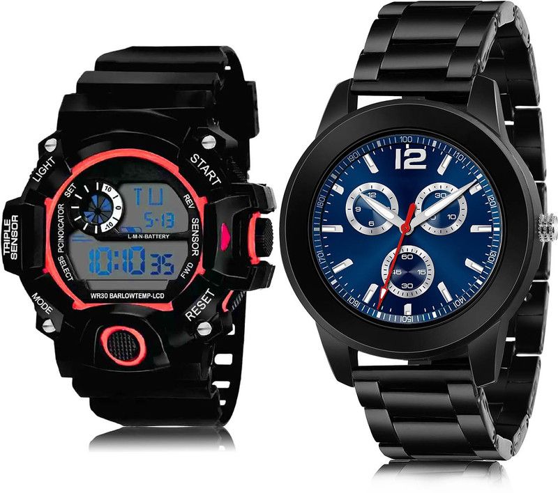 Analog-Digital Watch - For Men Contemporary Unique 2 Watch Combo For Boys And Men - BC26-(71-S-20)