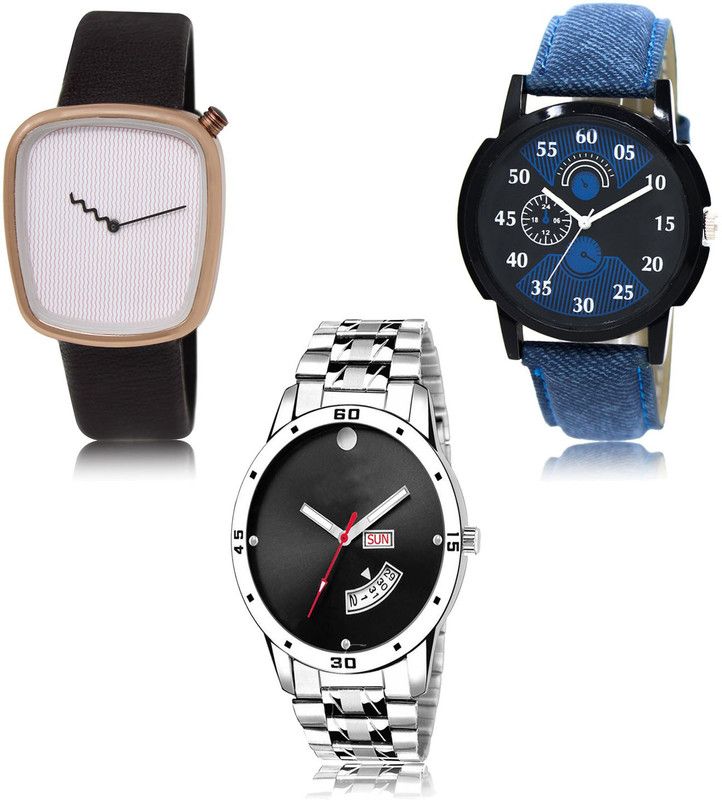 New latest Designer Combo of 3 Analog Watch - For Men LR41-LR02-LR104