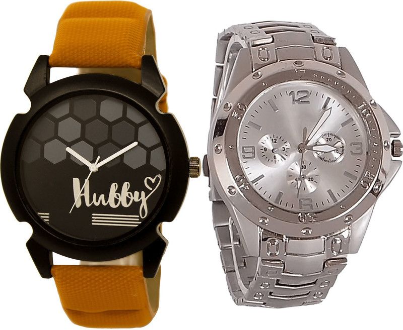 combo watch Analog Watch - For Girls Classical Style Hubby Analogue Brown And Silver Color Boys And Men Watch - BL46.32-B72 (Combo Of 2 )