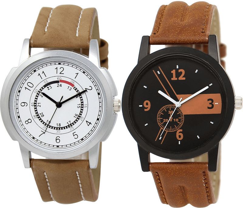 combo watch Analog Watch - For Girls Best Quartz Analogue Brown Color Boys And Men Watch - BL46.17-BL46.1 (Combo Of 2 )