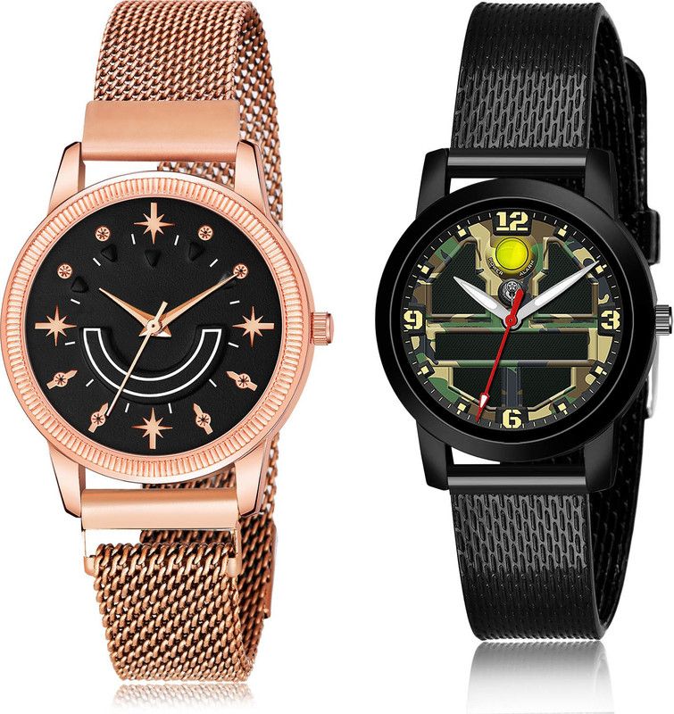 Analog Watch - For Girls Best Heart 2 Watch Combo For Women And Girls - GW71-(34-L-10)