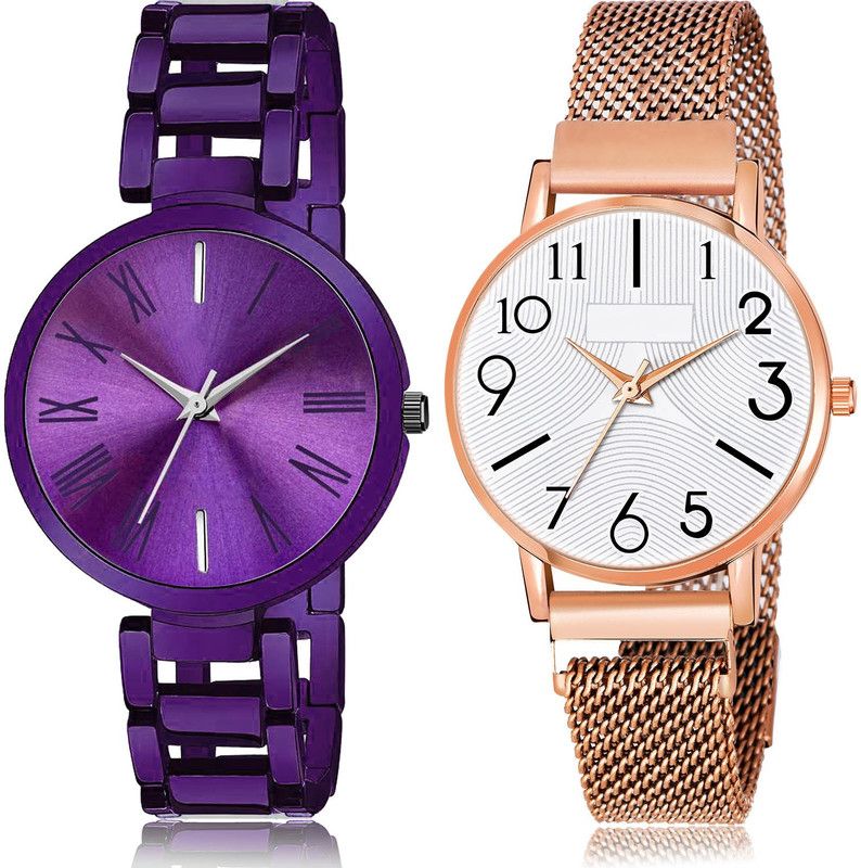Analog Watch - For Women Latest Designer 2 Watch Combo For Women And Girls - G655-GW60