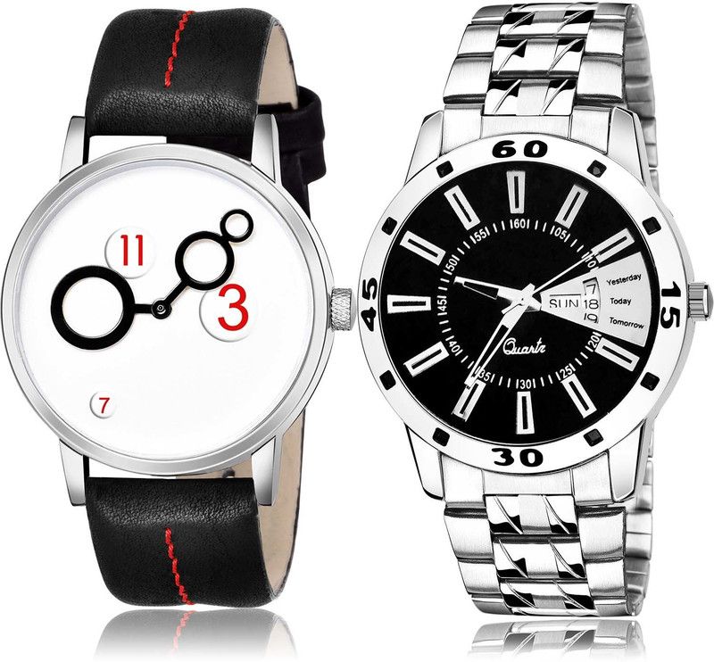 combo watch Analog Watch - For Men & Women Best Analogue Unique And Day And Date Chain Watch Combo Watch For Boys And Men - BM12-B191