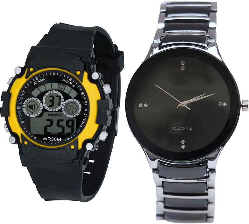 combo watch Analog Watch - For Girls Treading Fancy Kids Analogue Black Color Boys And Men Watch - B6-B68 (Combo Of 2 )