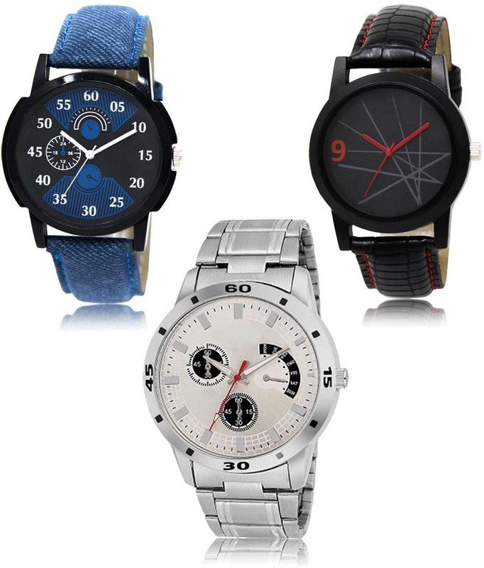 New latest Designer Combo of 3 Analog Watch - For Men -02-08-101