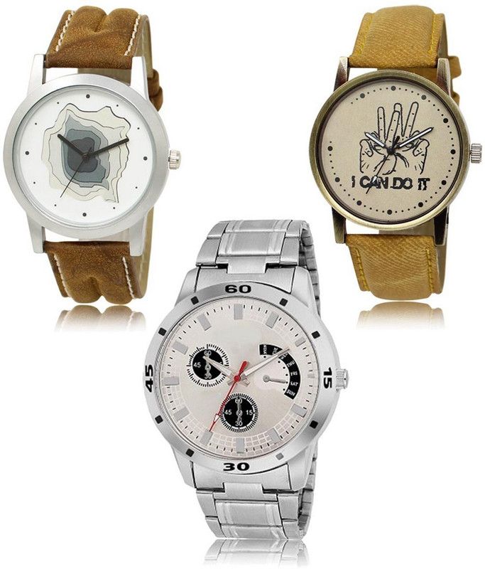 New latest Designer Combo of 3 Analog Watch - For Men -09-30-101