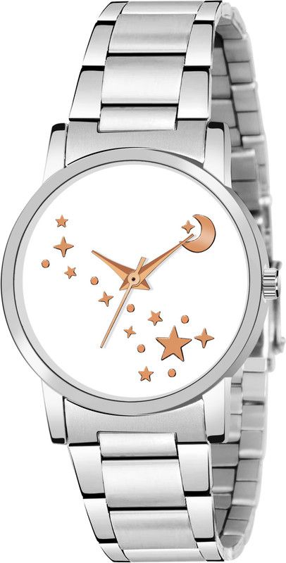 new Best Fashionable Elegant Design analog wrist Watches for Girls women Analog Watch - For Women New Attractive Designer Party-Wedding Style Silver steel Belt Watch girls