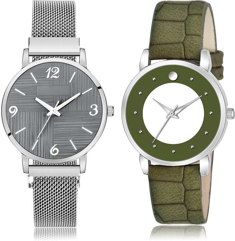 combo watch Analog Watch - For Women Best Chronograph Magnet Chain 2 Watch Combo For Girls And Women - GM227-GM336