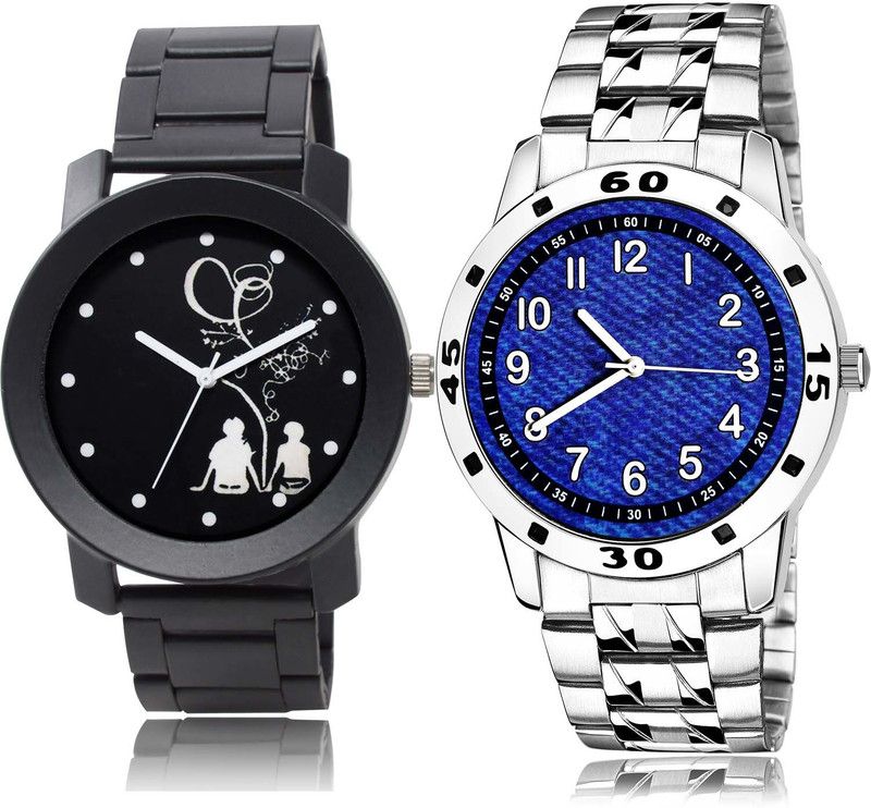 combo watch Analog Watch - For Boys Latest Chronograph Couple Love Chain And Chain Watch Combo Watch For Boys And Men - BO53-B795