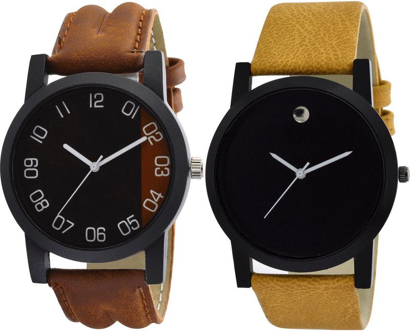 combo watch Analog Watch - For Girls Treading Wrist Analogue Brown Color Boys And Men Watch - B36-B59 (Combo Of 2 )