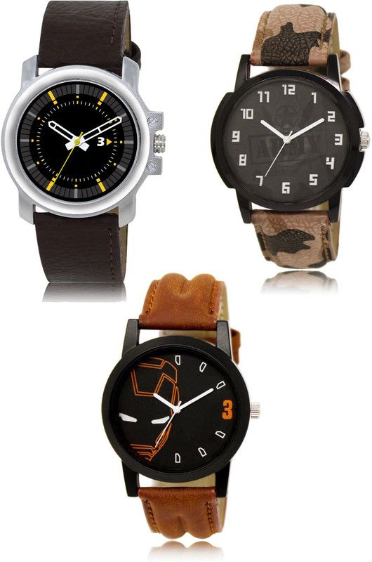 New latest Designer Combo of 3 Analog Watch - For Men 44-03-04