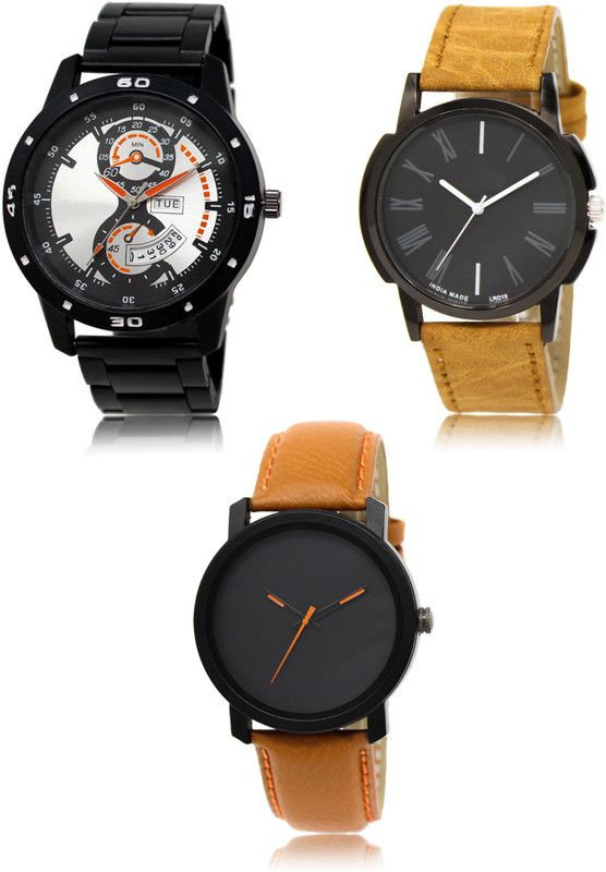 New latest Designer Combo of 3 Analog Watch - For Men LR107-LR19-LR20