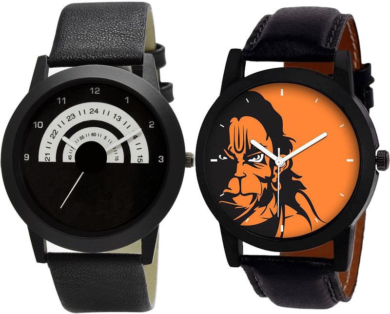 combo watch Analog Watch - For Girls Best Collection Hanuman Analogue Black Color Boys And Men Watch - B48-B26 (Combo Of 2 )