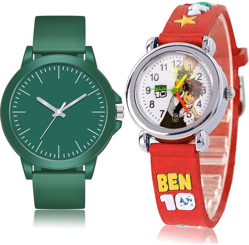 combo watch Analog Watch - For Boys New Professional Sports And Ben 10 Kids 2 Watch Combo For Boys And men - BM116-BK117
