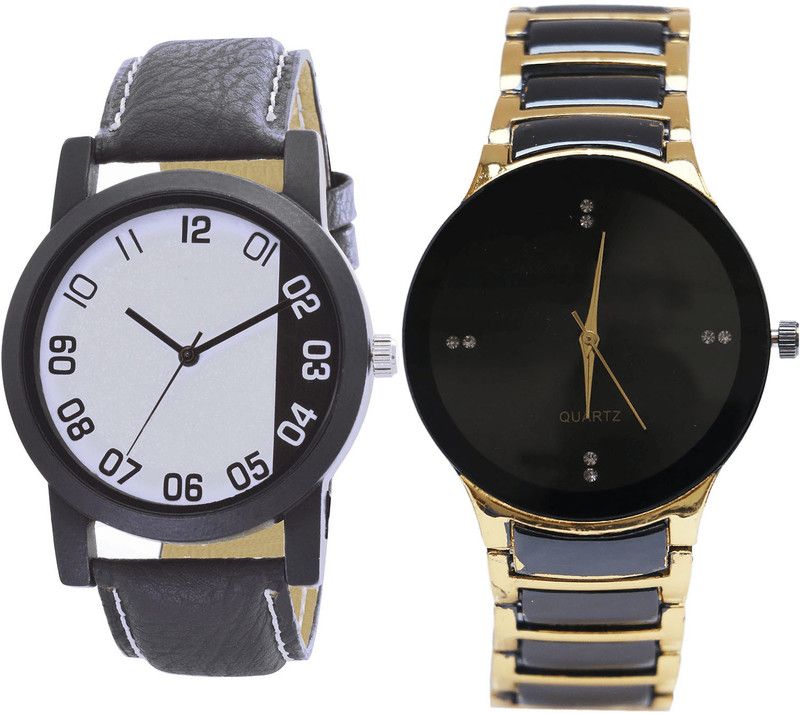 combo watch Analog Watch - For Girls Latest Luxury Analogue Black Color Boys And Men Watch - B41-B69 (Combo Of 2 )