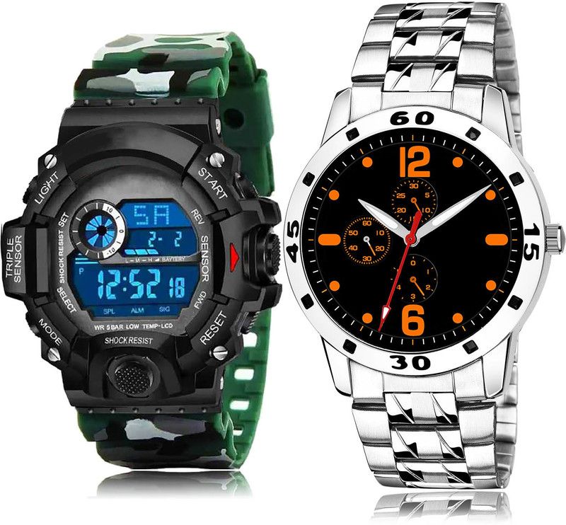 Analog-Digital Watch - For Men Contemporary Casual 2 Watch Combo For Boys And Men - BC20-(70-S-19)