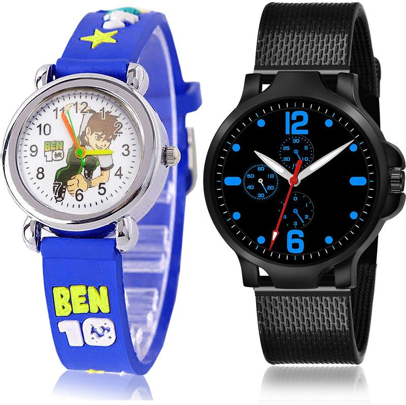 Analog Watch - For Boys Treading Analogue 2 Watch Combo For Boys And Men - BK90-(68-S-10)