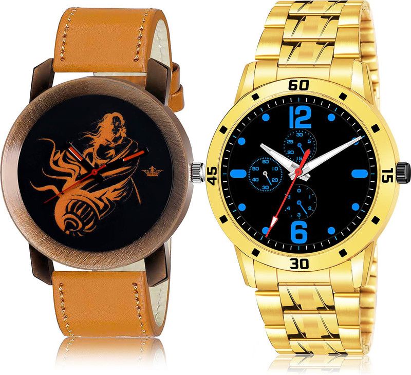 Analog Watch - For Men Treading Valentine 2 Watch Combo For Boys And Men - BL46.64-(68-S-21)