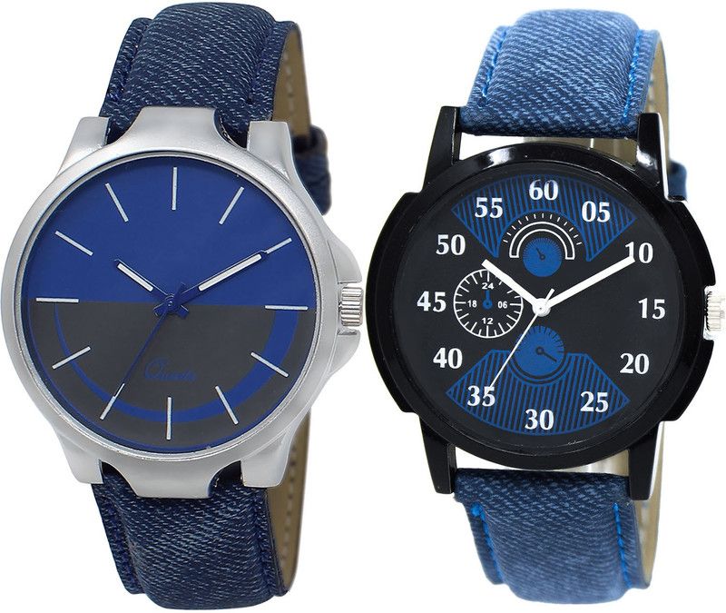 combo watch Analog Watch - For Girls Contemporary Technology Analogue Blue Color Boys And Men Watch - BL46.24-BL46.2 (Combo Of 2 )