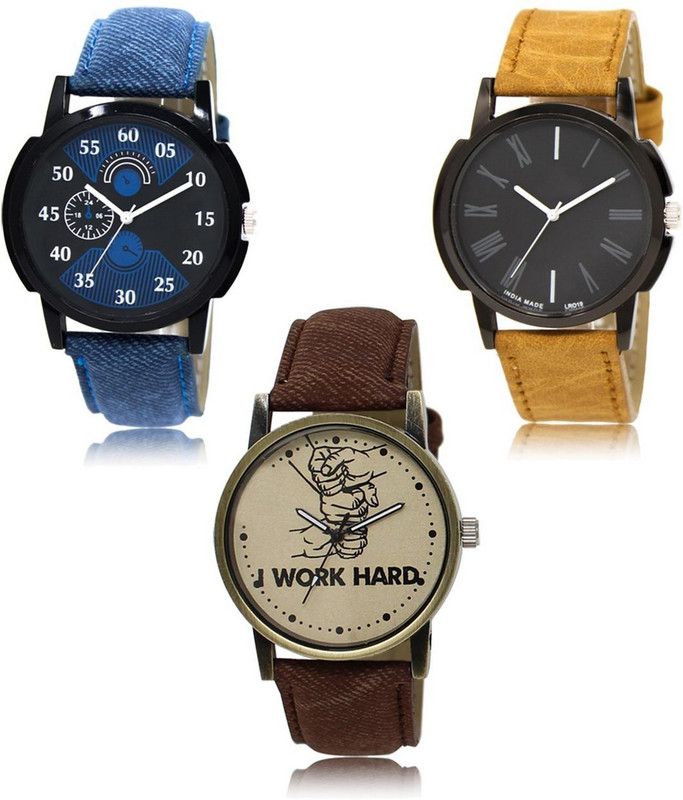 New latest Designer Combo of 3 Analog Watch - For Men LR-02-19-29