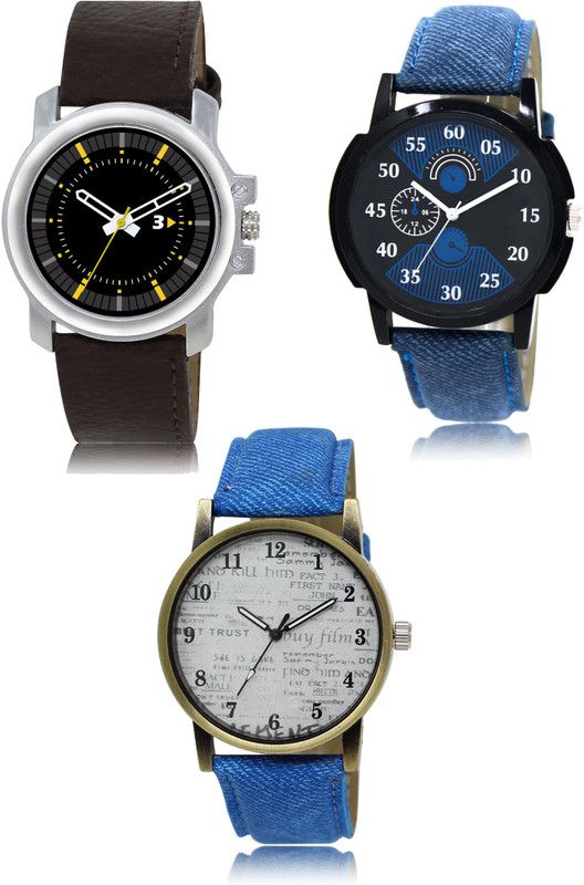 New latest Designer Combo of 3 Analog Watch - For Men 44-02-28