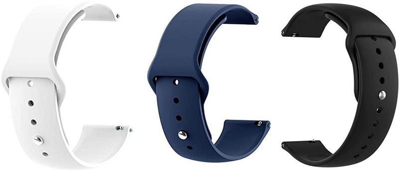 Gadgetzilla 20MM Soft Silicone Straps Compatible with Noise X-Fit 1,Amazfit GTS 2 Mini 20 mm Silicone Watch Strap  (White, Blue, Black)