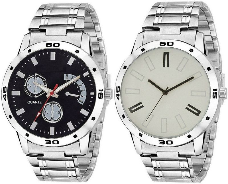 Analog Watch - For Men Black And White Dial S3-302-307