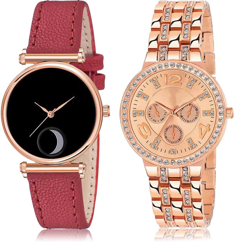 Analog Watch - For Girls Modern 3D Design 2 Watch Combo For Women And Girls - GCPL30-G628
