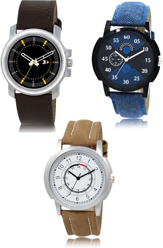 New latest Designer Combo of 3 Analog Watch - For Men 44-02-17