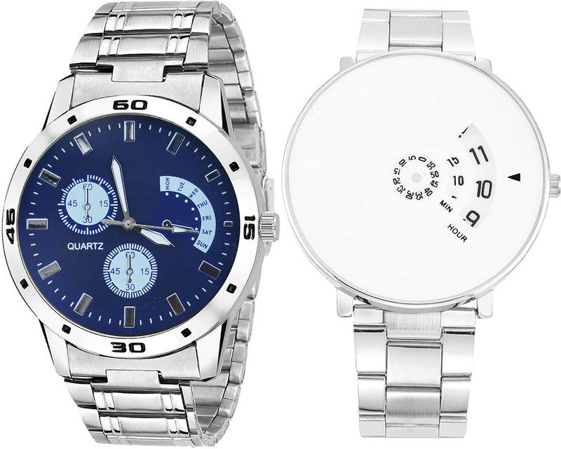 combo watch Analog Watch - For Girls New Style Analogue Silver Color Boys And Men Watch - B84-B82 (Combo Of 2 )